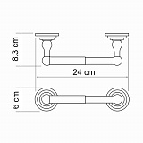 Держатель туалетной бумаги Wasserkraft Isar K-7322