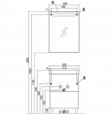 Тумба под раковину Акватон Америна 56 см 1A169201AM430