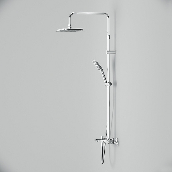 F078F500 Func, душ. система: см-ль д/ванны/душа с ТМС, душ.штанга, верхн. душ квадр., ручн.душ, хром