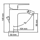 Abens 2006 Смеситель для биде с донным клапаном Wasserkraft