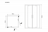 Душ.ограждение GR-9090 Forta (90*90*190) квадрат, двери распашные 1 место