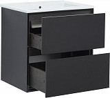 Тумба под раковину Aquanet Милан 65 черный глянец 00306379