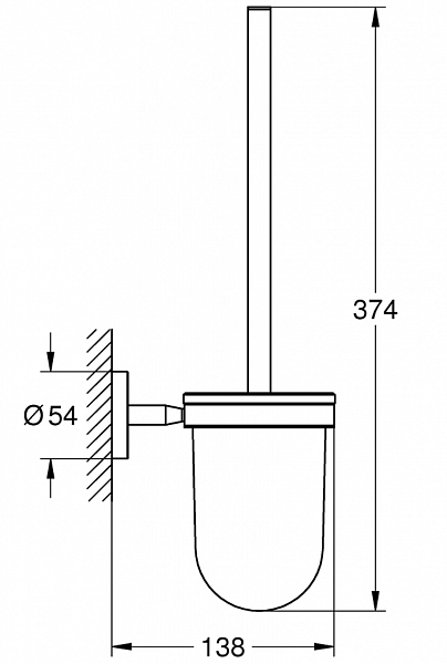 Ершик для унитаза Grohe BauCosmopolitan 40463001 Хром