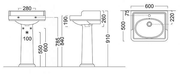 Пьедестал Kerama Marazzi Pompei PO.col.01