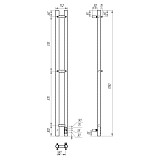 Полотенцесушитель электрический Point Деметра PN12812 П3 80x1200 диммер справа, хром