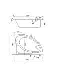 Акриловая ванна Santek Гоа 150х100 правая 1WH112032