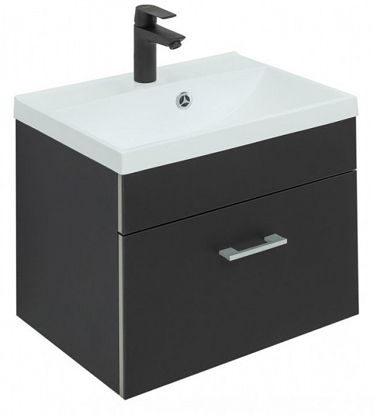 Тумба под раковину Aquanet Верона 50 черный матовый 00272430