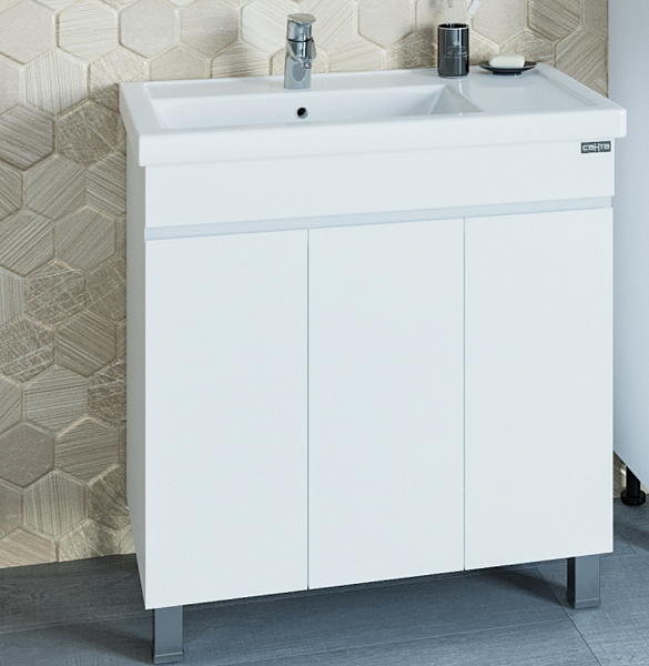 Мебельная раковина Фостер 80 со смещенной чашей