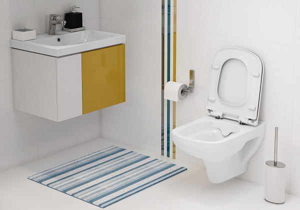 Подвесной Унитаз Cersanit Colour Clean On S-MZ-COLOR-Con-DL-w с быстросъемным сиденьем