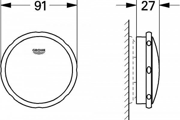 Поворотная ручка и крышка сливного отверстия для ванны Grohe Talento 19025000