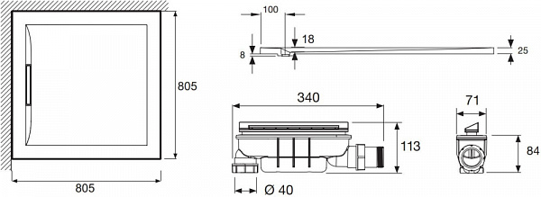 Поддон для душа Jacob Delafon Flight Pure 80х80 см E62320-00