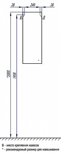 Шкаф Акватон Симпл 31 см 1A012503SL01L левый