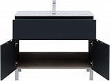 Мебель для ванной Aquanet Алвита New 100 1 ящик, 2 дверцы, антрацит 00273988