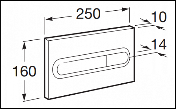 Клавиша для инсталляции Roca PL-1 890095000