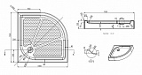 Душевой поддон Azario 1000х1000х150 R/L, для EDMONTON 2231/OTTAWA 2142 1000