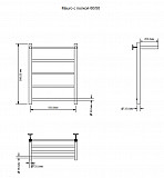 Полотенцесушитель электрический Aquanet Mauro 60х50 Тэн справа , с полкой 00282006