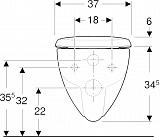 Унитаз с инсталляцией Geberit Renova 500.124.TC.R с горизонтальным выпуском