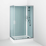 W90C-404-12080MT Gem кабина душевая 120x80, прямоугольная, профиль матовый хром, стекло прозрачное