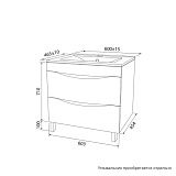 Тумба напольная, белая, 60 см, Cloud, IDDIS, CLO60WFi95. Подходит ум. 0136000i28