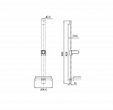 S316101 Стойка д/душа с мыльницей 680мм