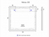 Зеркало VIGO Melissa Media 80 см Melissa Media Grey 800