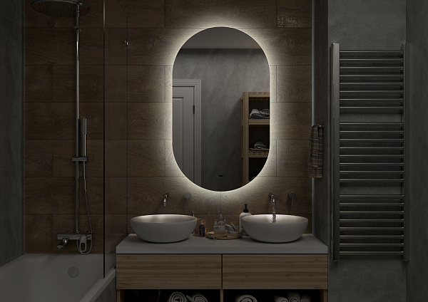 Зеркало Континент "Fleur Led" 650х1100 с бесконтактным сенсором, холодная подсветка