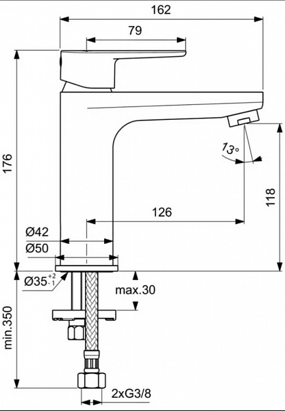 Смеситель Ideal Standard Cerafine O BC554AA для раковины