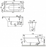 Квариловая ванна Villeroy & Boch Oberon 170x70 UBQ177OBE2V-01