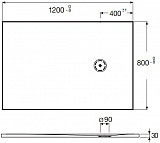 Поддон для душа Jacob Delafon Singulier 120х80 см E67013-MGZ