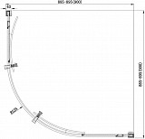 Душевой уголок Aquanet Delta NPE2142 90x90, R550, прозрачное стекло 00202312