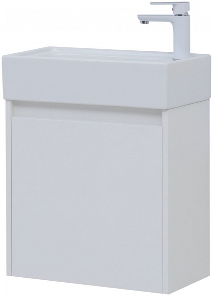 Тумба под раковину Aquanet Nova Lite 50 белый глянец (1 дверца) 00298853