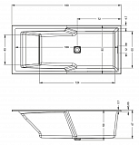 Акриловая ванна Riho Still Shower 180x80 LED B103003005