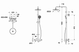 Душевая колонна с термостатическим смесителем для душа Bravat Waterfall F939114C-A5-RUS