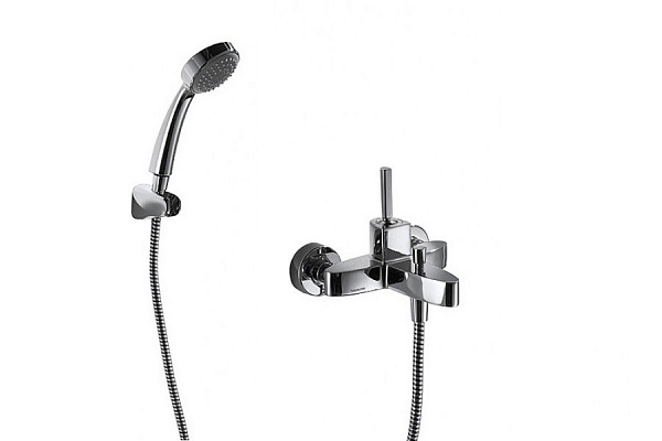 Смеситель для ванны с коротким изливом с аксессуарами Bravat Spring F679113C-B