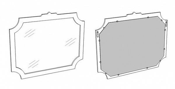 Зеркало Corozo Манойр 105 белое SD-00000272