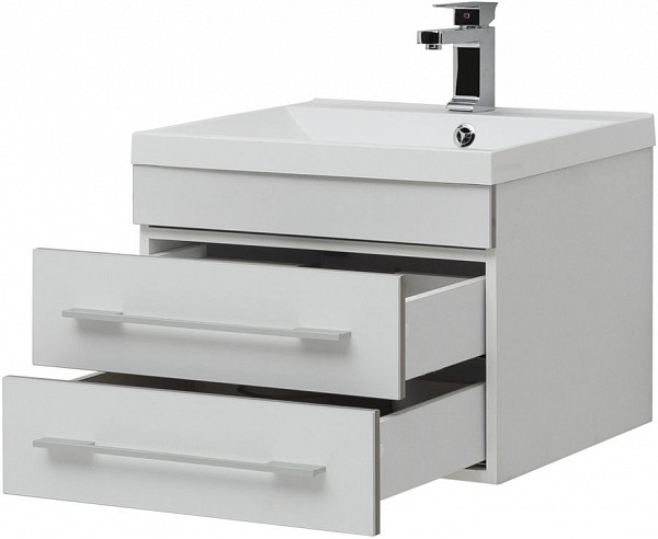 Тумба под раковину Aquanet Верона 58 New белый матовый 00272423