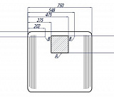 Зеркало Акватон Валенсия 75x71 1A124702VA010 с подсветкой