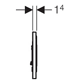 Клавиша смыва Geberit Sigma 10 115.758.KK.5 белый, золото