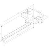 F85A90500 X-Joy, TouchReel д/ванны/душа, излив 300 мм, хром, шт.
