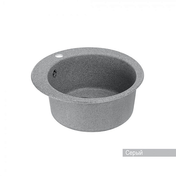 Мойка для кухни Aquaton Иверия круглая серая 1A711032IV230