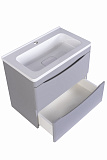 Тумба подвесная "Бергамо мини 60" (2 ящ.) Люкс антискрейтч серый, под раковину, PLUS