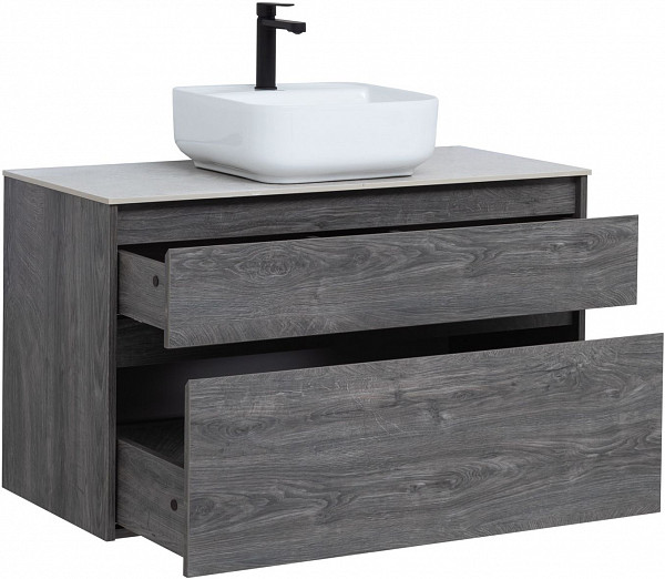 Тумба под раковину Aquanet Nova Lite 100 дуб рошелье (2 ящика) 00242582