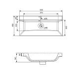 Умывальник мебельный, 60 см, 006, IDDIS, 0066000i28