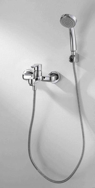 Смеситель для ванны с коротким изливом с аксессуарами Bravat Stream F63783C-B