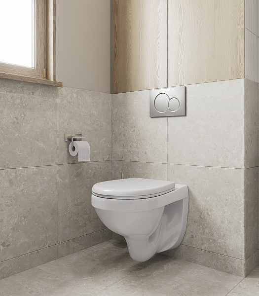 ПЭК Santeri Альфа комфорт 1.3816.4.S00.00B.0 подвесной унитаз + инсталляция + сиденье SC + панель хром