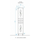 Шкаф-колонна Style Line Венеция 36х191