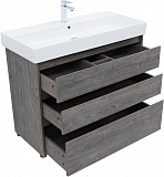 Тумба под раковину Aquanet Nova Lite 100 дуб рошелье (3 ящика) 00302479