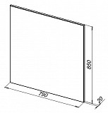 Зеркало Aquanet Lino 80 белый матовый 00253907