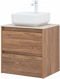 Тумба под раковину Aquanet Nova Lite 60 дуб шоколадный (2 ящика) 00287879