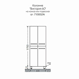 Шкаф-пенал Виктория 60 напольная/подвесная Санта 710002N